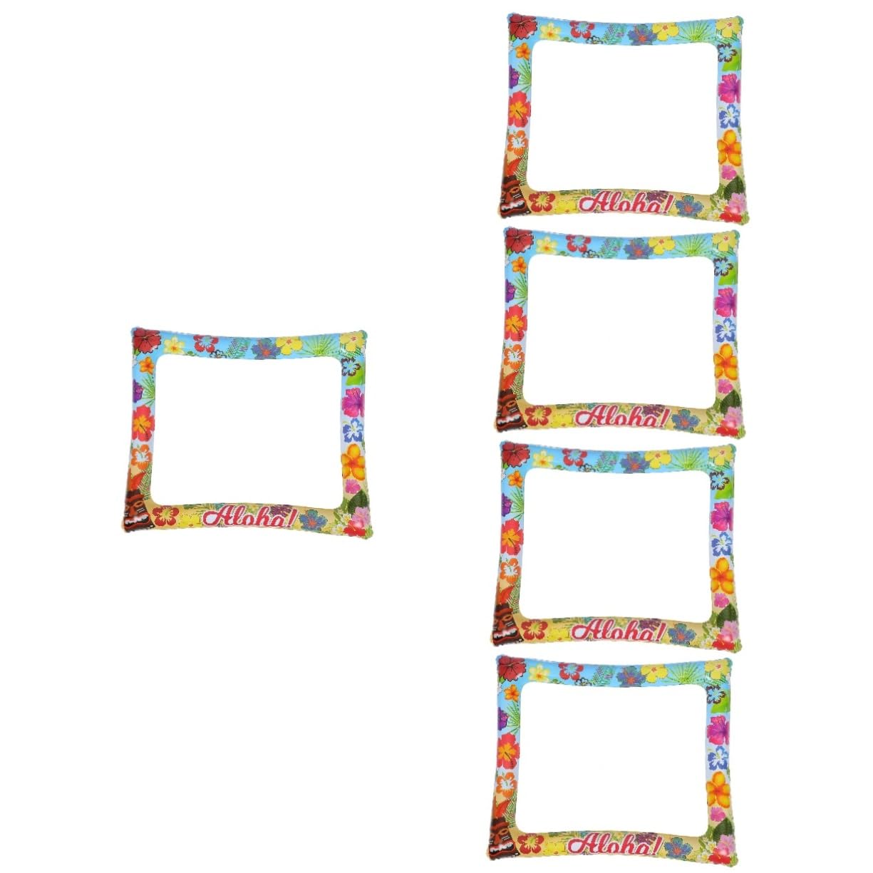 POPETPOP 5 Pièces Cadre photo gonflable été accessoires de photomaton luau faire le cadre photo Cadre photo original Décoration pour réseaux sociaux articles de fête décor de fête