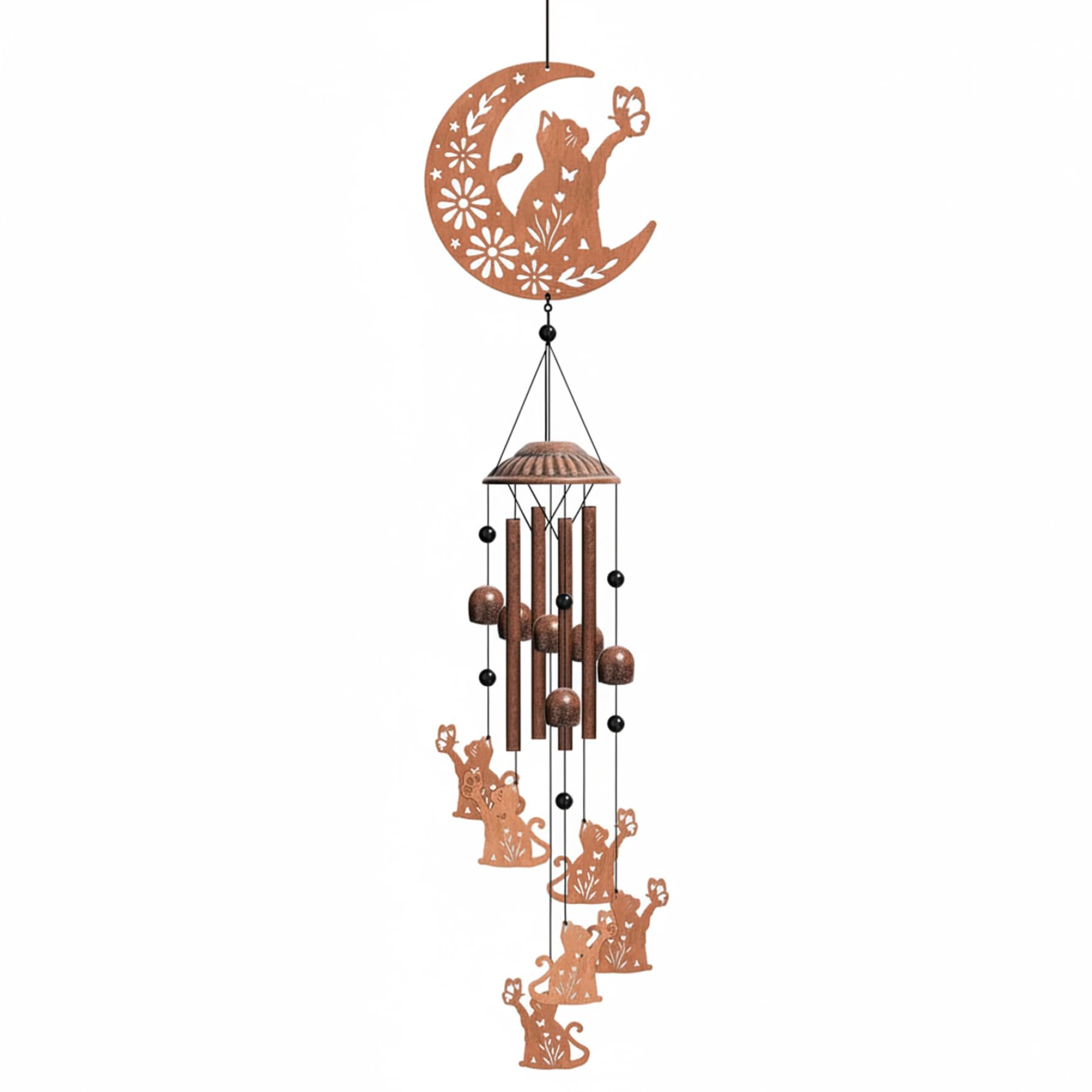 Carillons éoliens commémoratifs de Chat Lune, le cadeau idéal pour embellir le jardin