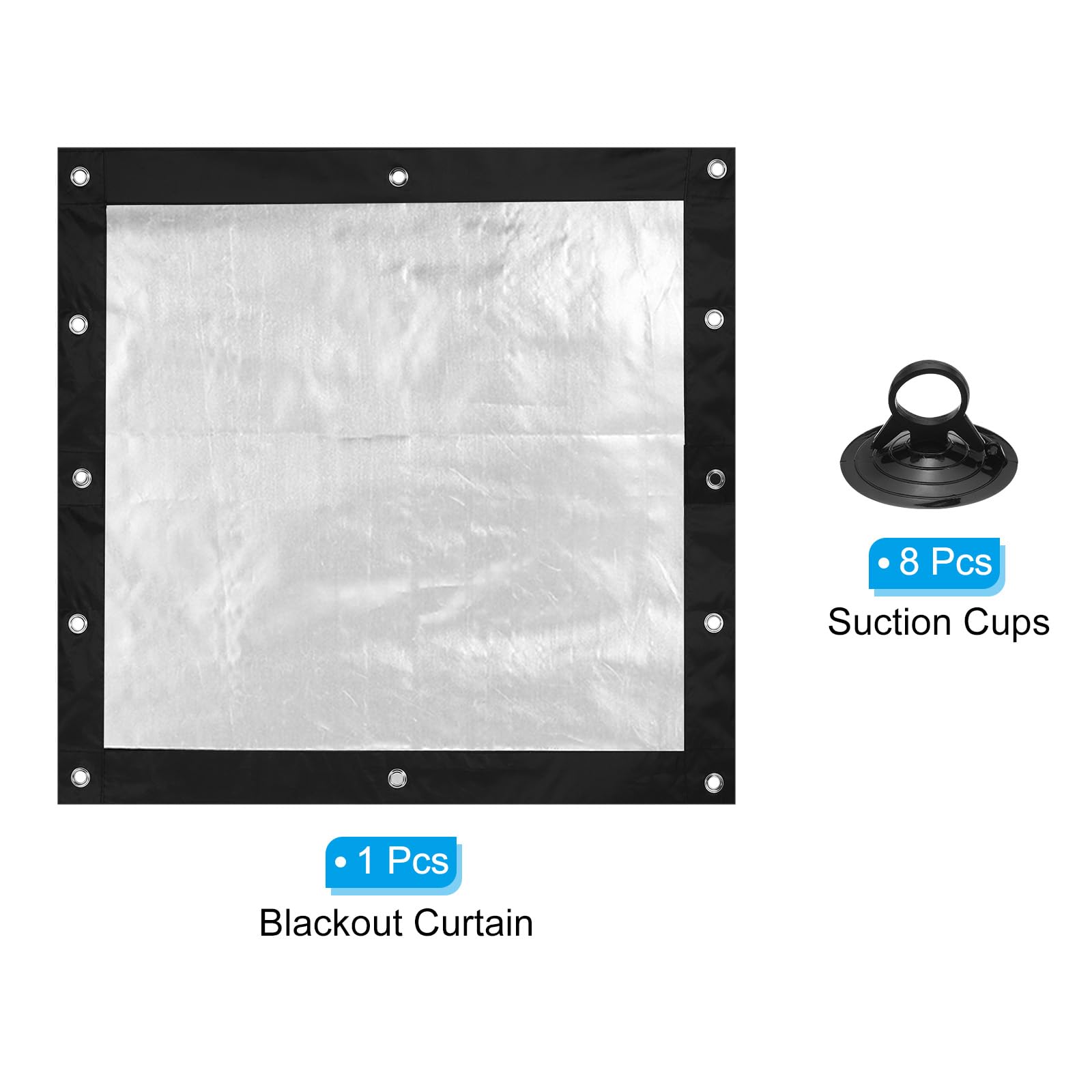 PATIKIL Nursery Blackout Curtain, 38" x 37" Blackout Blinds Temporary Room Darkening Shade with Suction Cups for Nursery Bedroom - Image 3