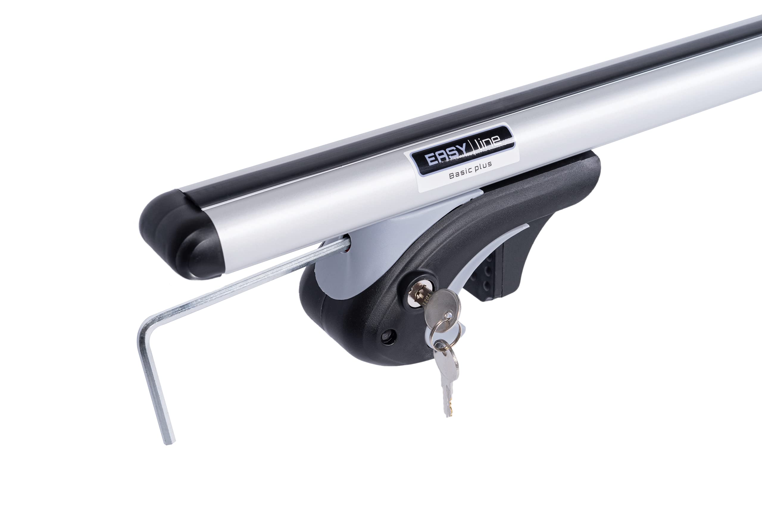 Barres de Toit Easy Line Basic Plus 135 cm Compatible avec Citroen Berlingo II Van 2008-2018 avec Barres longitudinales Ouvertes, verrouillable, 90 kg