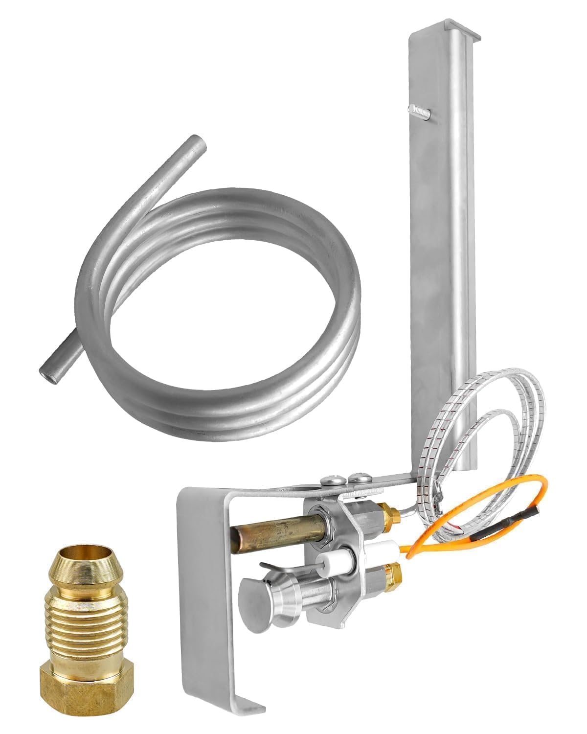 MQLPXI HAXPLT1931 Natural Gas Pilot Compatible with Hayward H-Series Ed1 Style Pool Heater, Includes Thermopile Pilot Assembly Pilot Tube Fittings