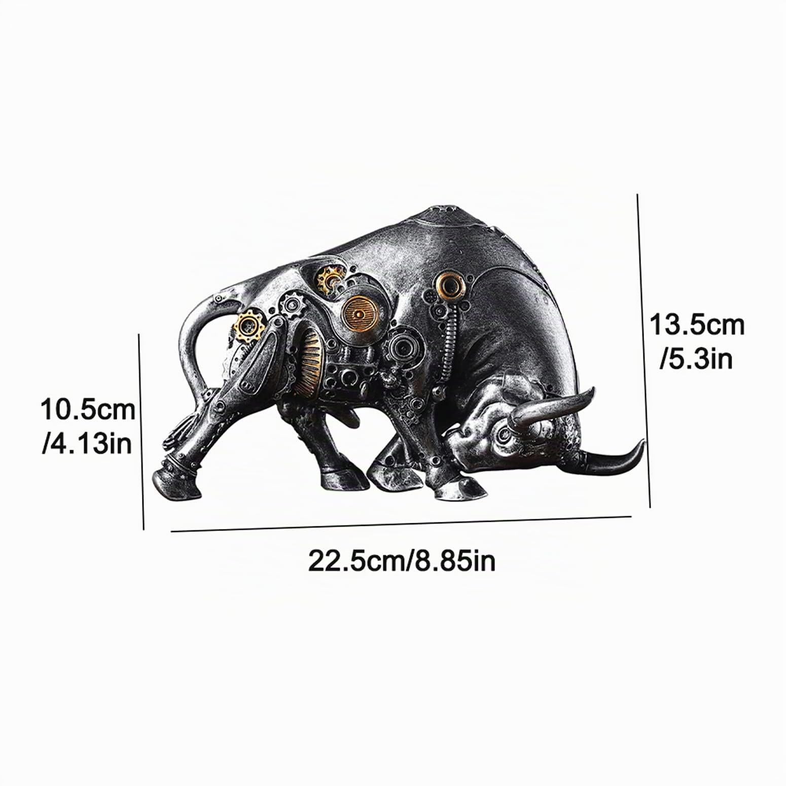 LGYKUMEG Stier Statue deko Figuren, Bulle und bär Figuren deko,Abstrakte Tier Skulptur, repräsentiert viel Glück der Karriere und Reichtum,für Home Office Schreibtisch Geschenk Dekor (22 * 10 * 23cm)
