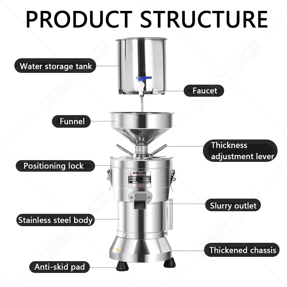 Komercyjna maszyna do produkcji mleka sojowego, duży młynek do mleka sojowego ze stali nierdzewnej, automatyczna maszyna do produkcji mleka orzechowego 25 kg/h