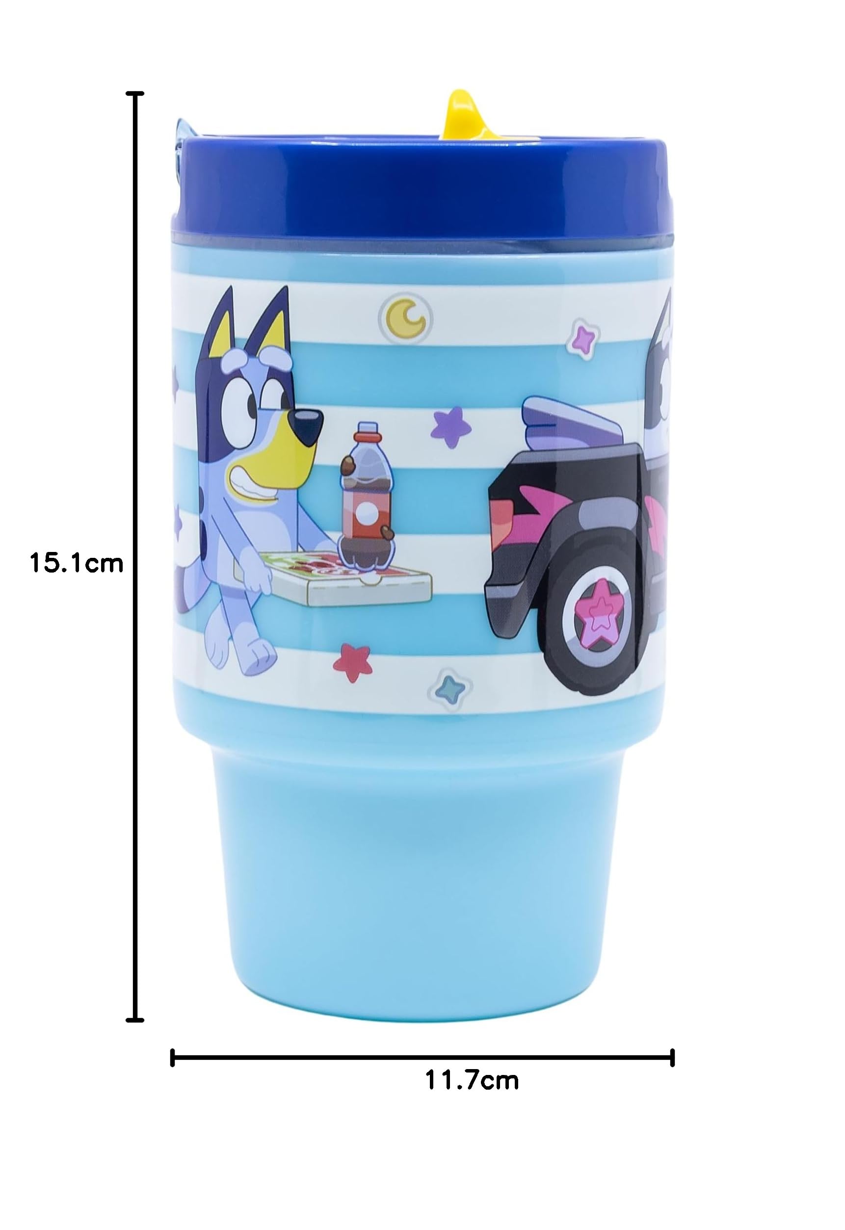 Stor Bluey Tasse en plastique pour enfant avec couvercle 530 ml
