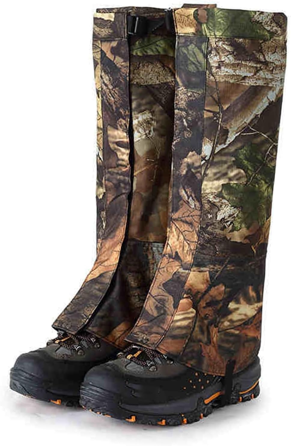 Hiking Gaiters,High-top Gaiters with Buckle Design for A Snug Fit and Camouflage Finish, Suitable for Mountaineering and Off-roading(Large)