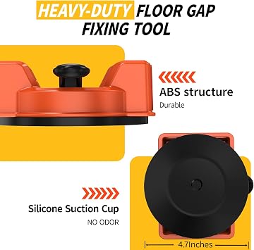 Floor Gap Fixer Tool, Large 4.7IN Laminate Flooring Tools, 3 PCS Sticky Pads for Laminate, Wood, Over 110 Pounds Load Capacity, Vinyl Floor Gap Repair Tool - Durable, Compact, Model 2D