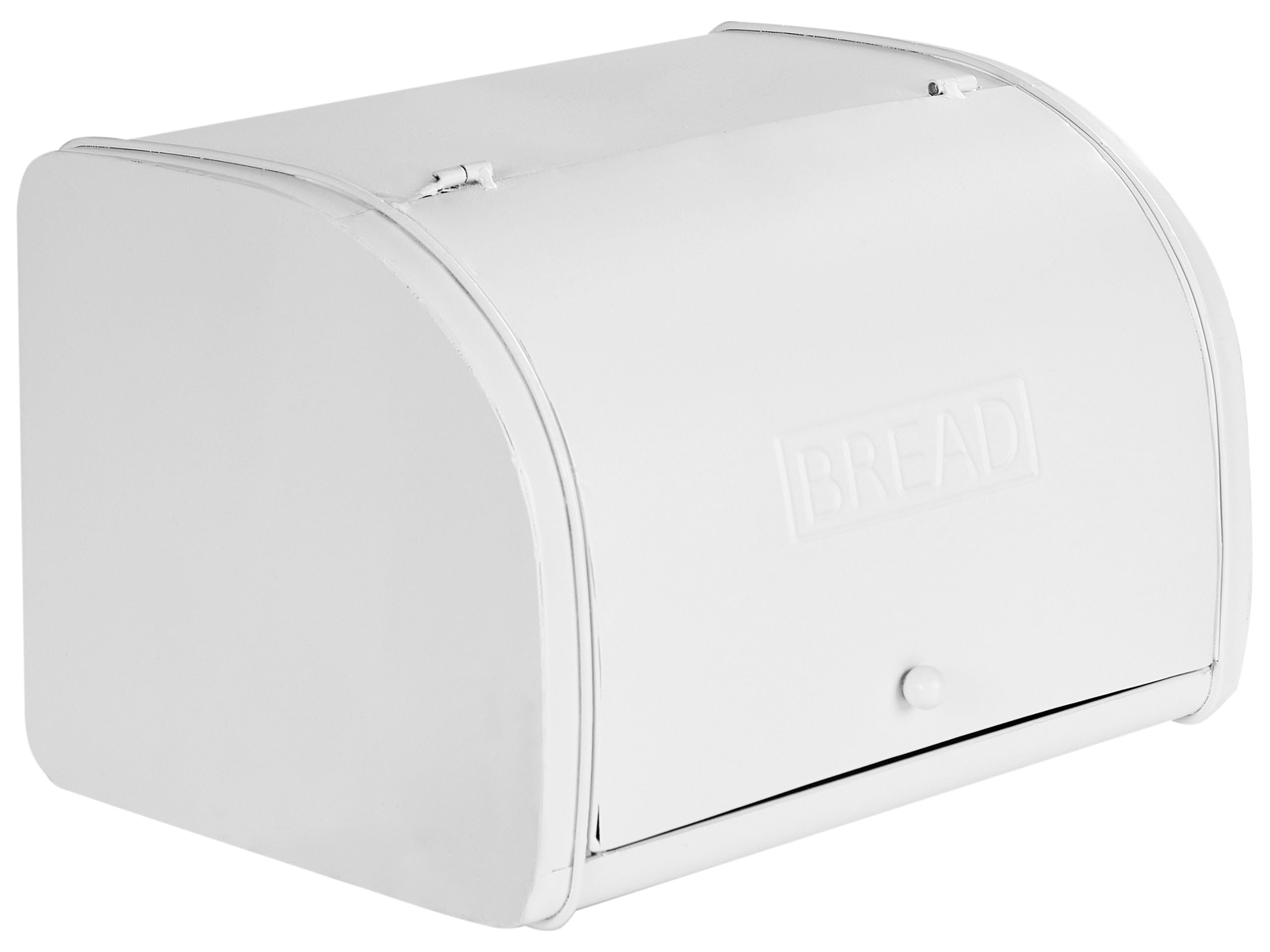 Beliani Panera decorativa de hierro con tapa 39 x 24 x 21 cm blanca Caroube