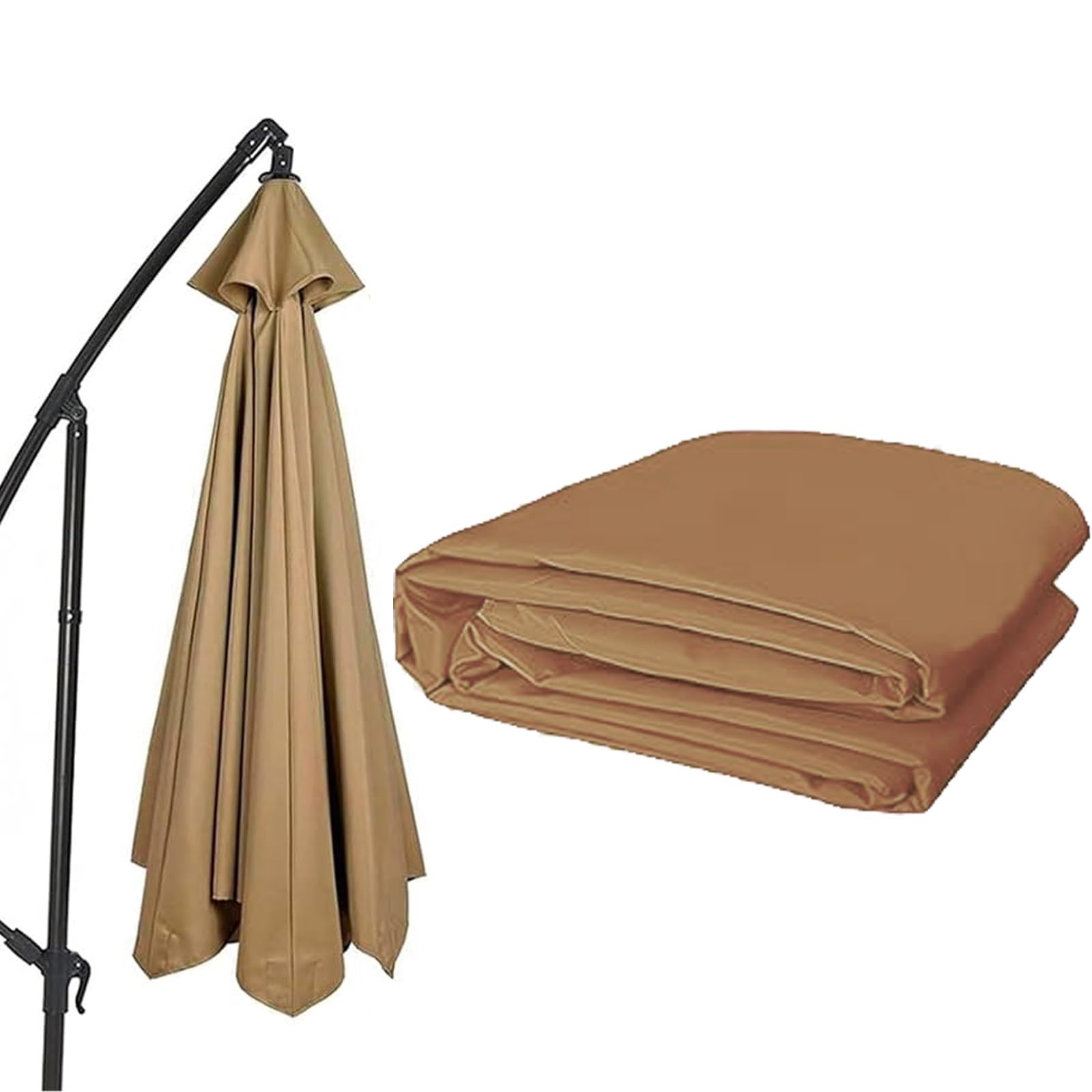 Copertura per Ombrellone da Giardino Rotonda 3.0m 8 Stecche Cachi
