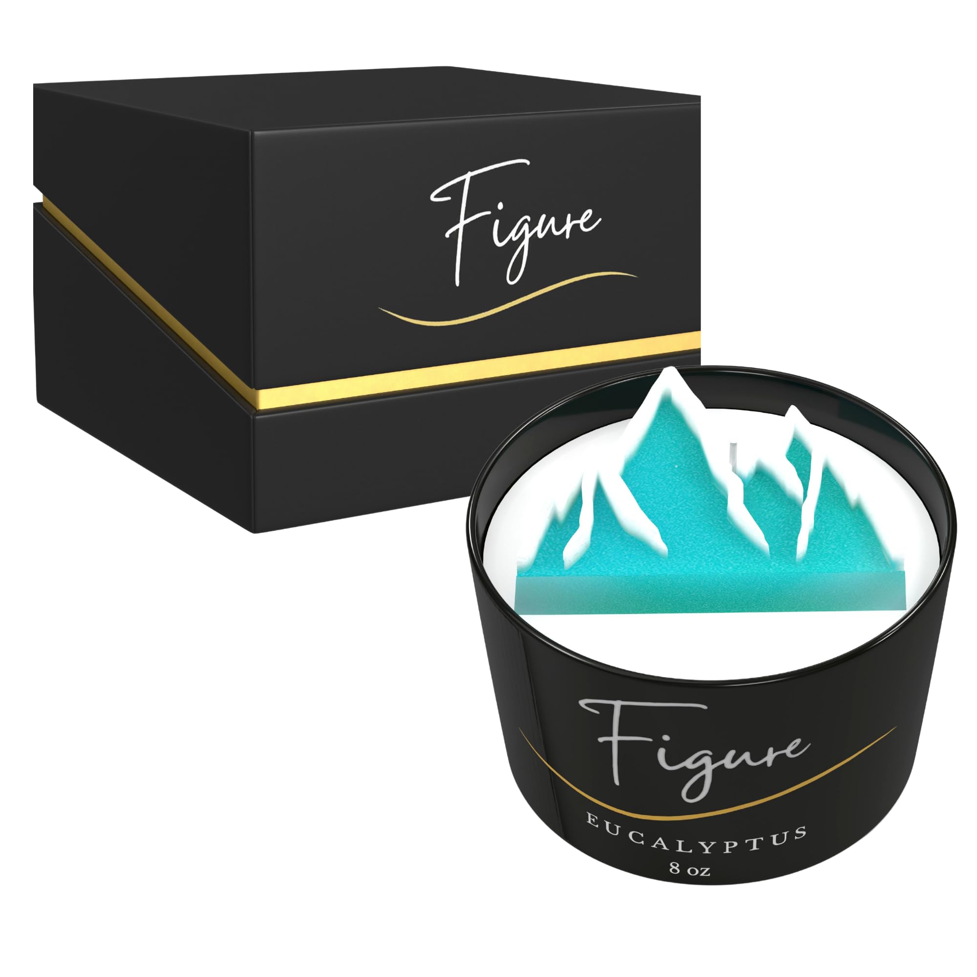 All Natural Aromatherapy Candle for Women & Men | Camping Candle | Repel Mosquitos | Beeswax & Organic Soy Wax Blend | Essential Oils | 100% Beeswax Wick | Premium Gift Box | Teal Mountain Eucalyptus