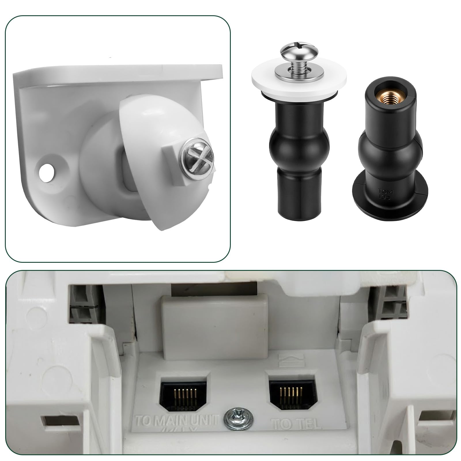 6 sztuk śrub do deski sedesowej, ze stali nierdzewnej, zestaw do mocowania deski sedesowej (14 mm), uniwersalne części zamienne, śruba, kołek, zawias do deski sedesowej