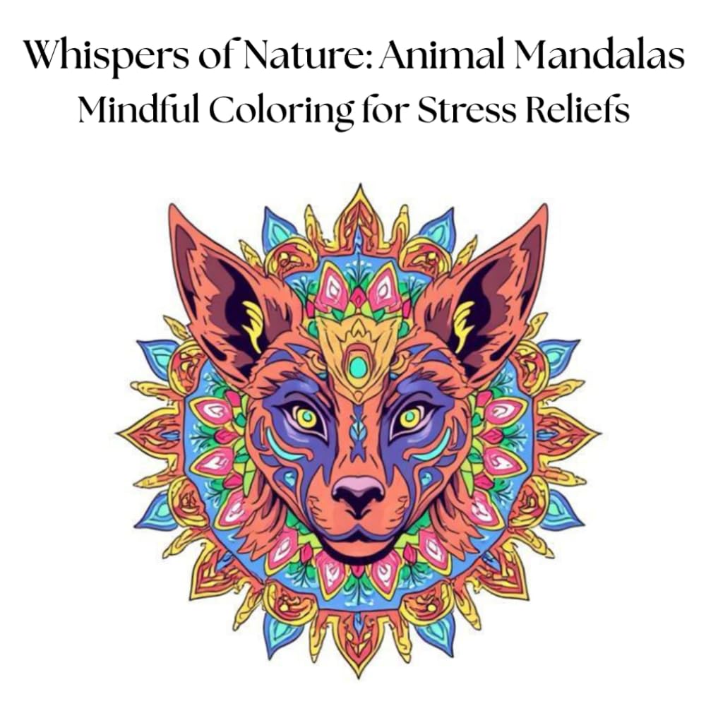 Whispers of Nature: Animal Mandalas: Mindful Coloring for Stress Relief