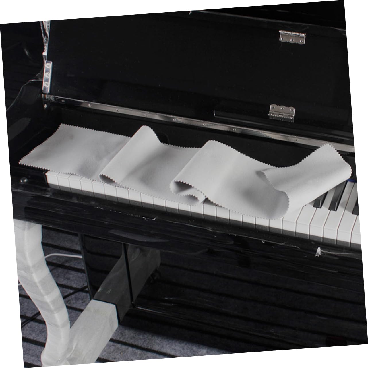 Toyvian 10 szt. pokrowiec na klawiaturę fortepianową, pokrowiec na klawiaturę fortepianową, fortepian, osłona klawiatury, ochrona klawiatury, pokrowiec ochronny do klawiatury fortepianu, flanela, 10