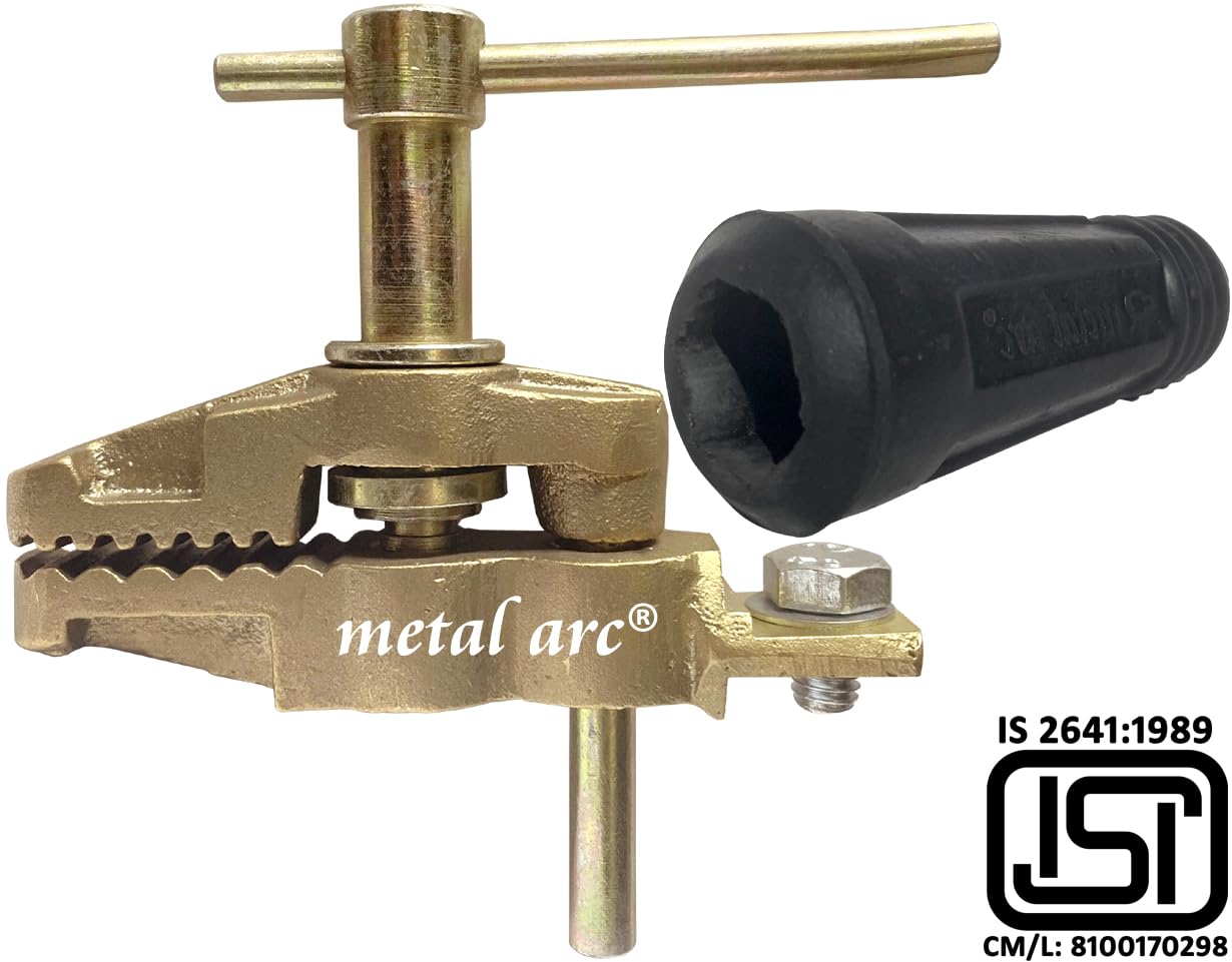 Metal Arc INDUSTRIAL Heavy Duty 600 Amps Clamp Down ISI Marked Crocodile Jaw Manual Welding Earth Clamp, ST1BB7Li (Pack of 2) 1