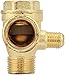 3-Port Brass Male Threaded Air Compressor Check Valve, 90-Degree Right Angle, Air Compressor Parts