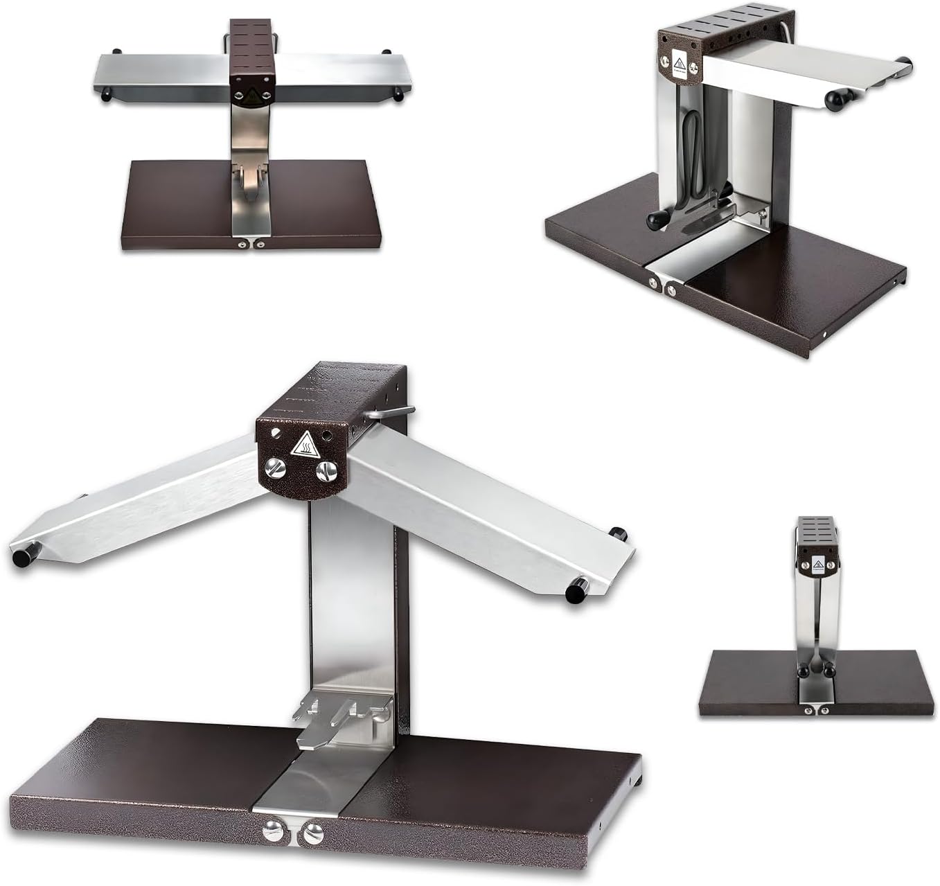 Multi-Function Electric Raclette Cheese Melter, Commercial Half Cheese Wheel Maker, 1000W Rapid Heating, 0-90° Adjustable Tubes, Foldable Design, for Restaurant 110V