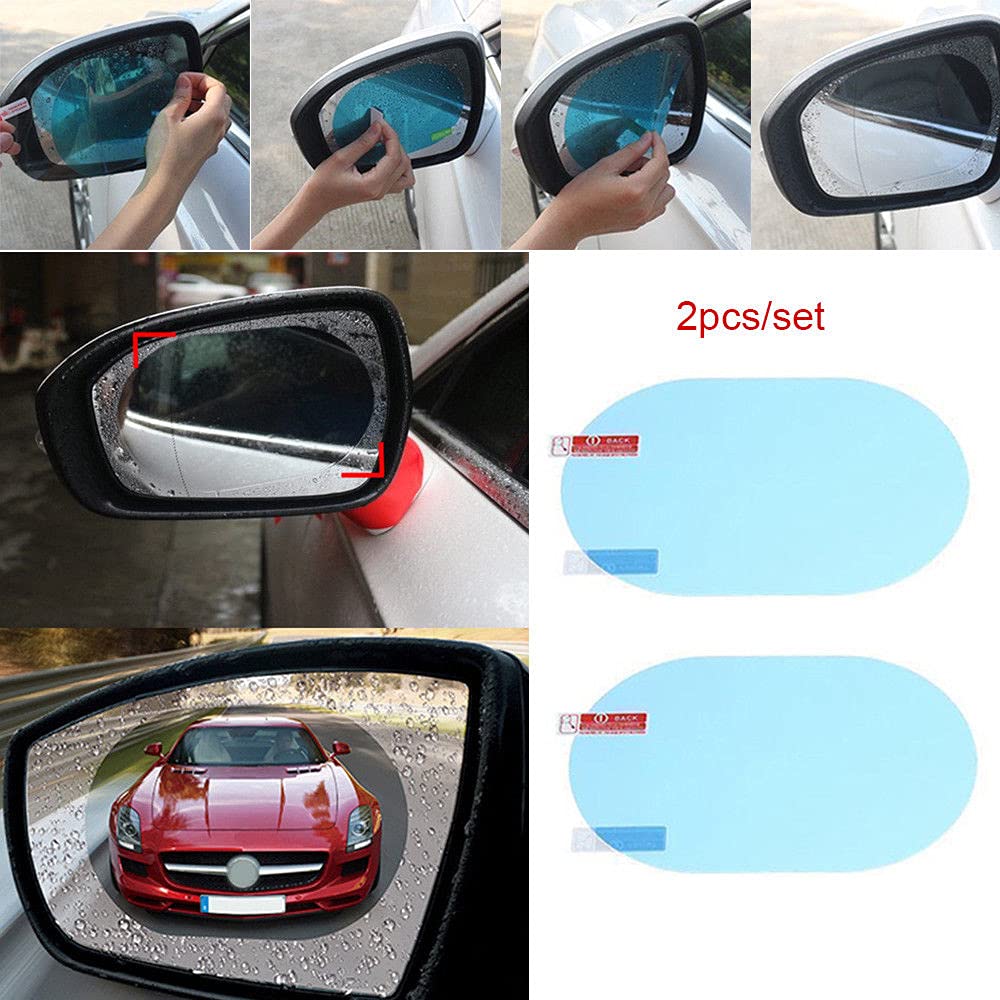 2Pcs 150 * 100mm car rearview mirror glass -fog coating rain ion film 2Pcs Waterproof ive Car Fog Coating Rainproof Rear View Mirror Film