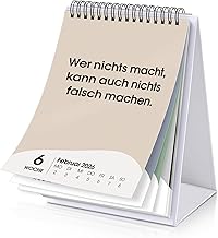 SKYDUE Demotivating Desk Calendar 2026, Calendar with 53 Unmotivating Sayings per Week, Funny Demotivation Calendar in Pocket Size A5, Funny Gift for Colleagues, Office Decoration