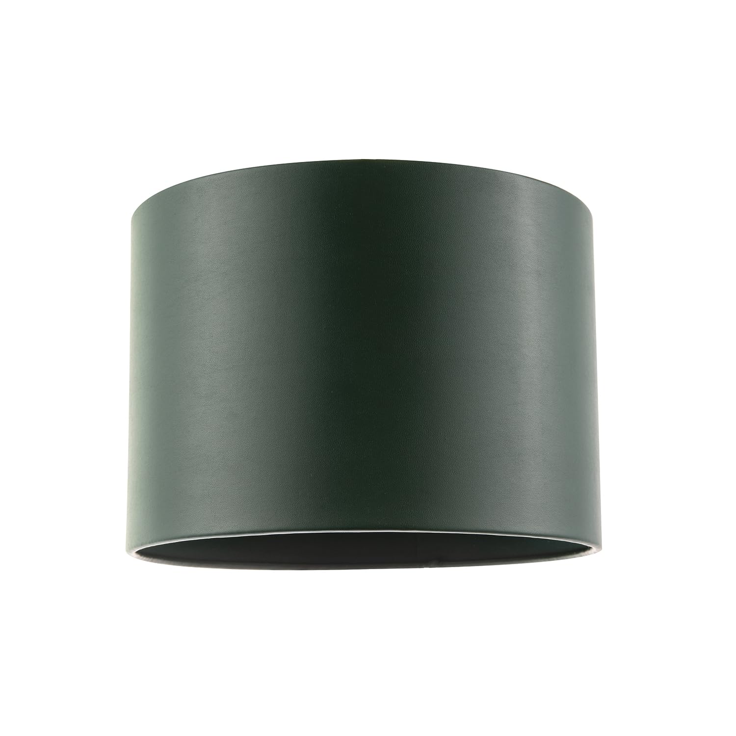 Happy Homewares Forest Green Classic Faux Leather Lamp Shade With Inner Cotton Fabric Lining | 25Cm X 18Cm | For Table Or Ceiling Pendant By