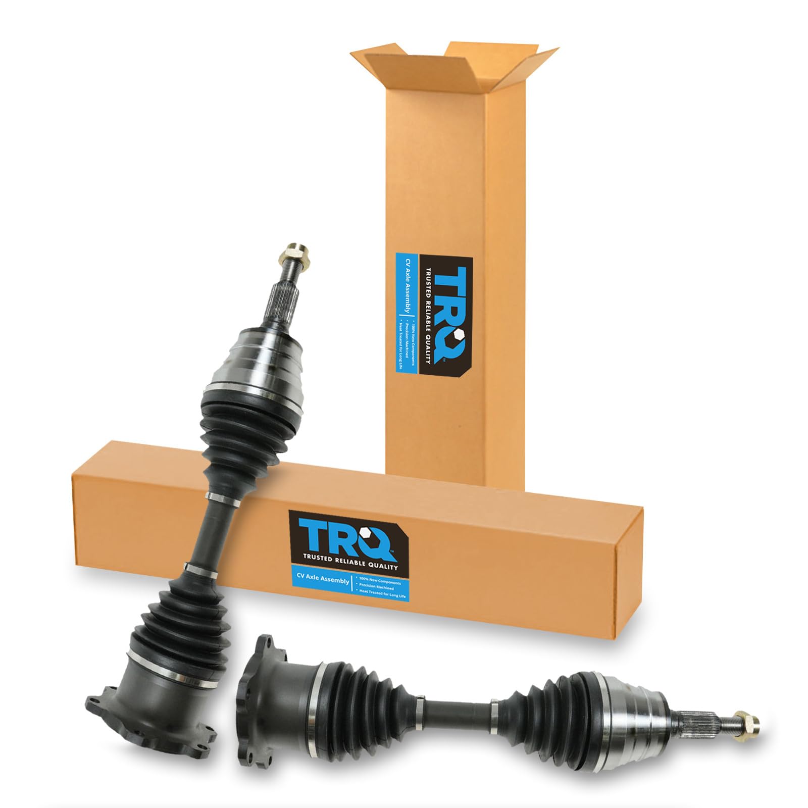 TRQ Front 2 Piece CV Axle Shaft Assembly Set