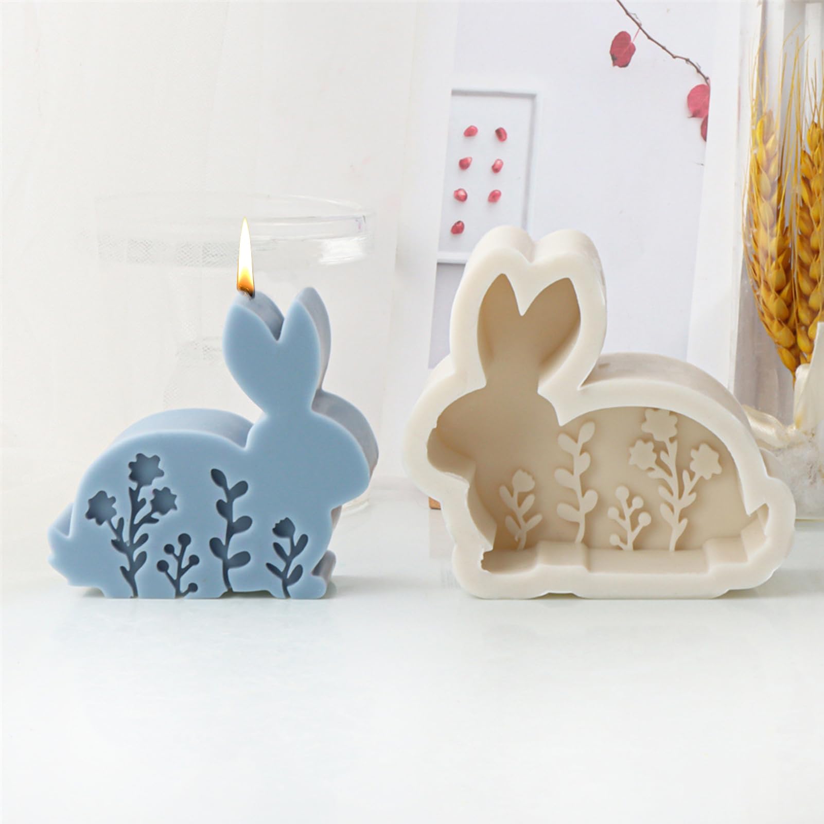 Lot De 4 Moules En Silicone En Forme De Lapin De Pâques - Moules En Silicone - Moule En Silicone - Moule En Silicone - Moule En Silicone - Moule En
