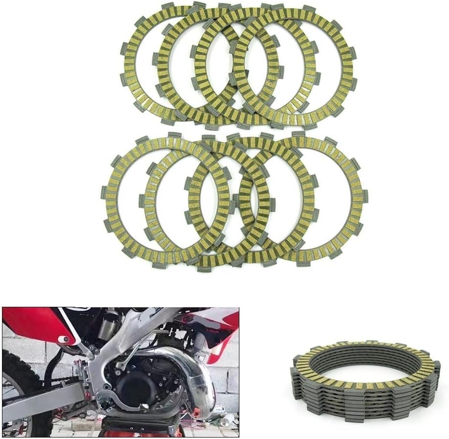 Motorcycle Clutch Friction Plates Disc Kit Fibrous Paper-based For CR125R 2000-2007 For CRF250R 2004-2007 22201-KS6-700