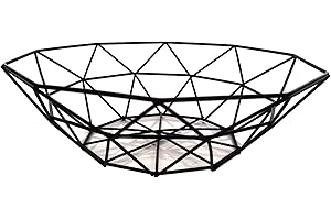 Geometric Metal Wired Fruit Basket