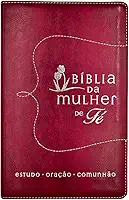 Bíblia da Mulher de Fé, NVI, Couro Soft, Vermelho
