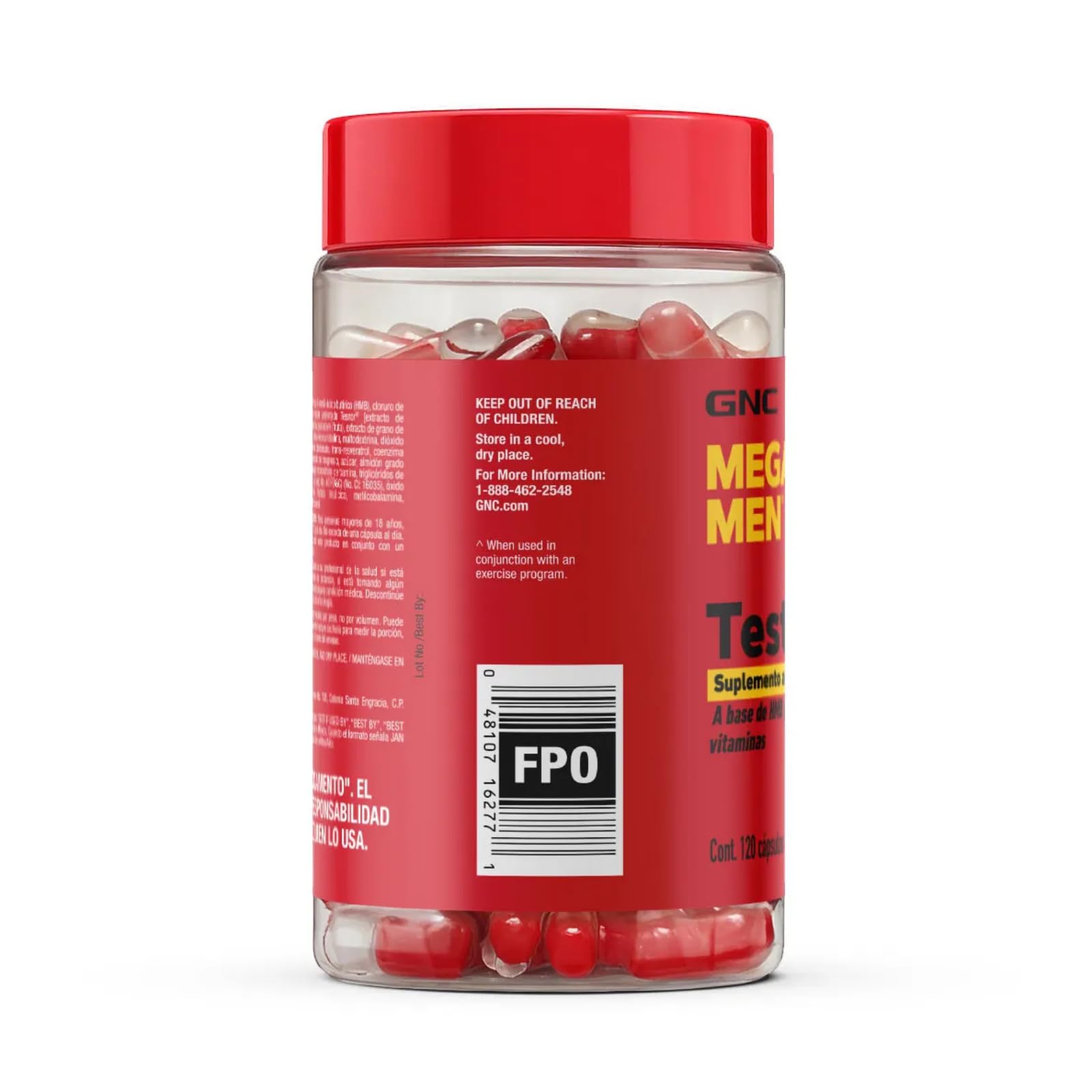 GNC Mega Men Ultra Testosterone, Free & Total Test Booster, 120 Count — Amazon image 3