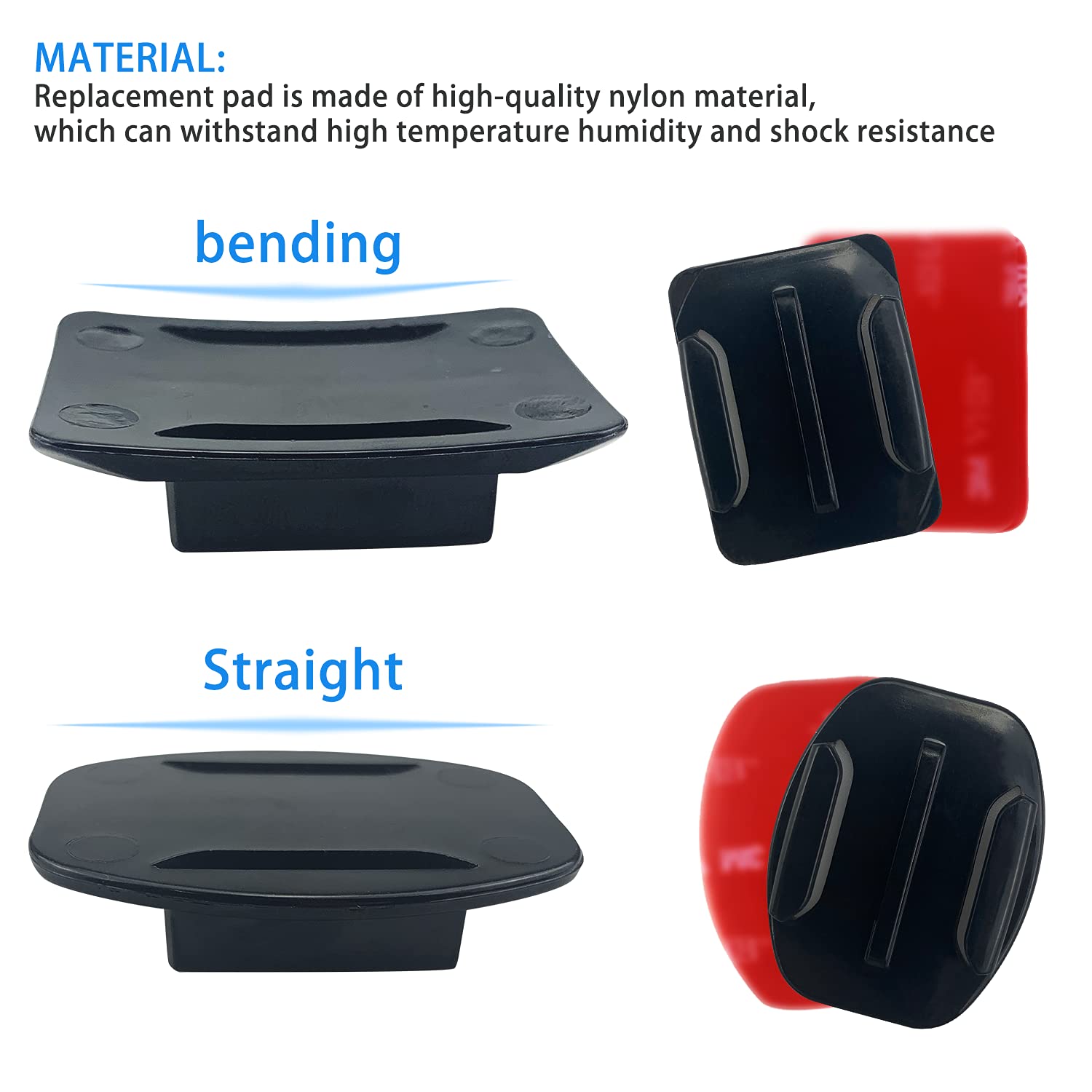 Kit Supporti Adesivi Per Action Cam - 16 Pezzi Con Base Curva E Piatta, Compatibile Con GoPro E Altre Telecamere - Foto 3