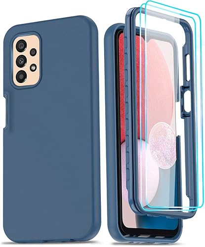Miniatura 15 de LeYi Funda para teléfono Galaxy A13 5G: Funda Samsung Galaxy A13 5G con [2 protectores de pantalla de vidrio templado], funda protectora de silicona