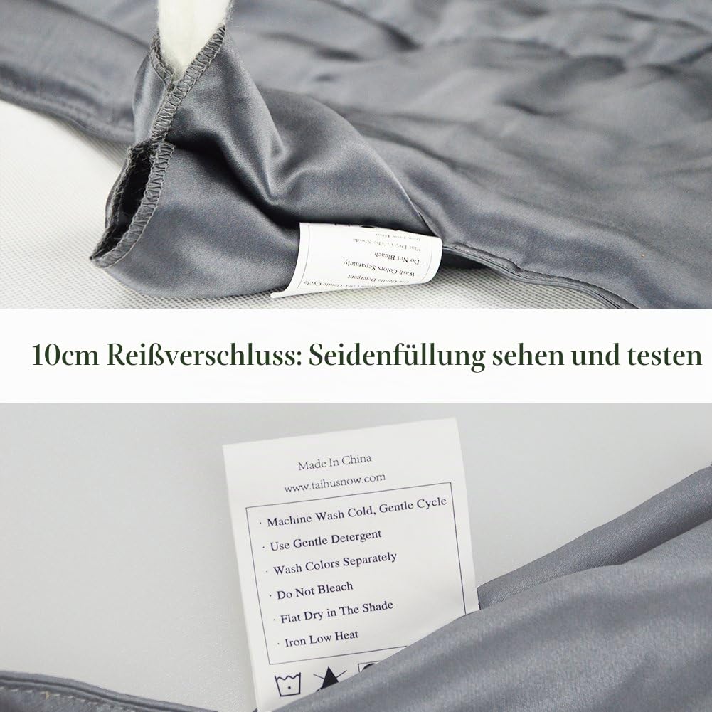 THXSILK Seide Kuscheldecke Sofa Decken - Seidendecke für Couch weich und warm, Wohndecke flauschig als Sofadecke Couchdecke - Innen und außen 100% Seide - Champagner, 135x180 cm