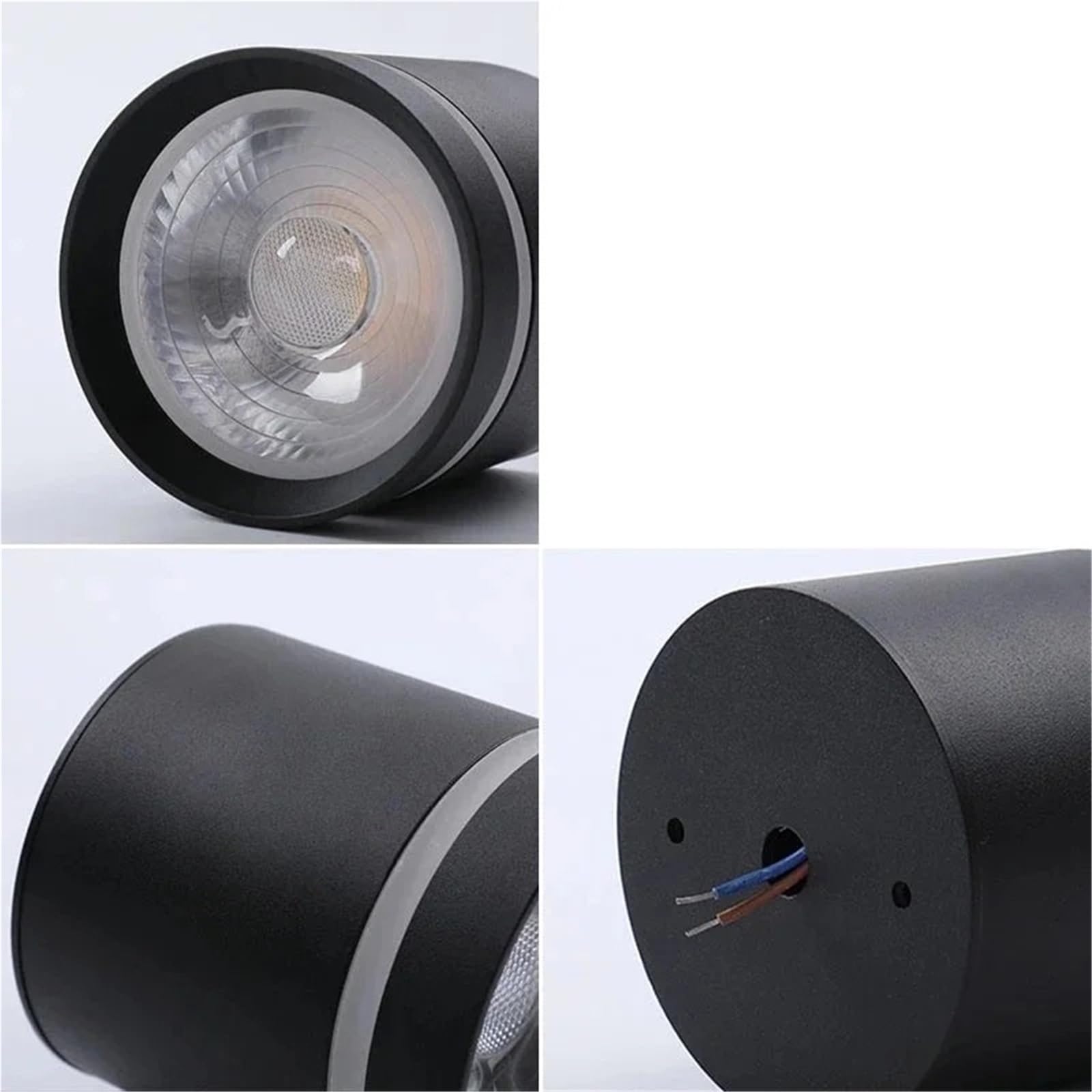Dimmbare, blendfreie, zylindrische LED-Downlights, 10 W, 15 W, 20 W, 24 W, Deckenstrahler, AC90–260 V, Hintergrundlampen, Innenbeleuchtung(Cold White,15W White)
