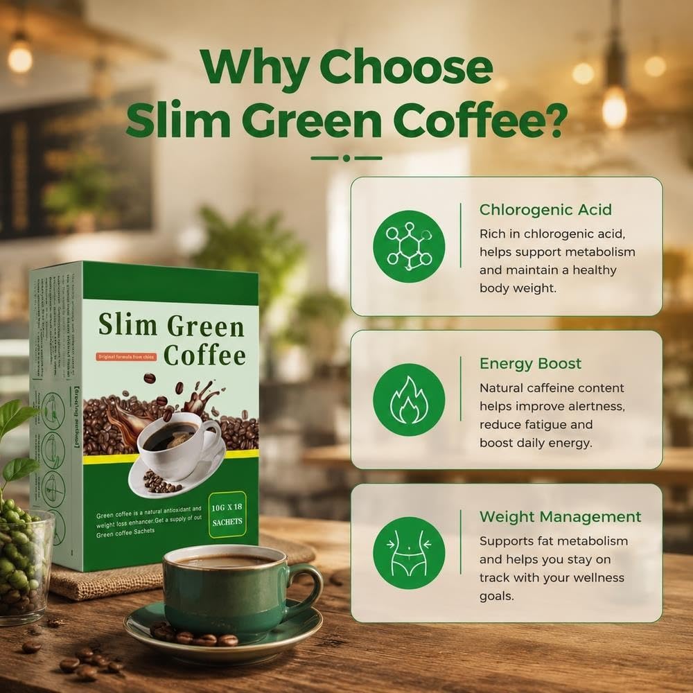 Caffè verde biologico con miscela funzionale for la salute dell'intestino | Caffè benessere a basso jitter for supporto digestivo vegano senza(2pcs)