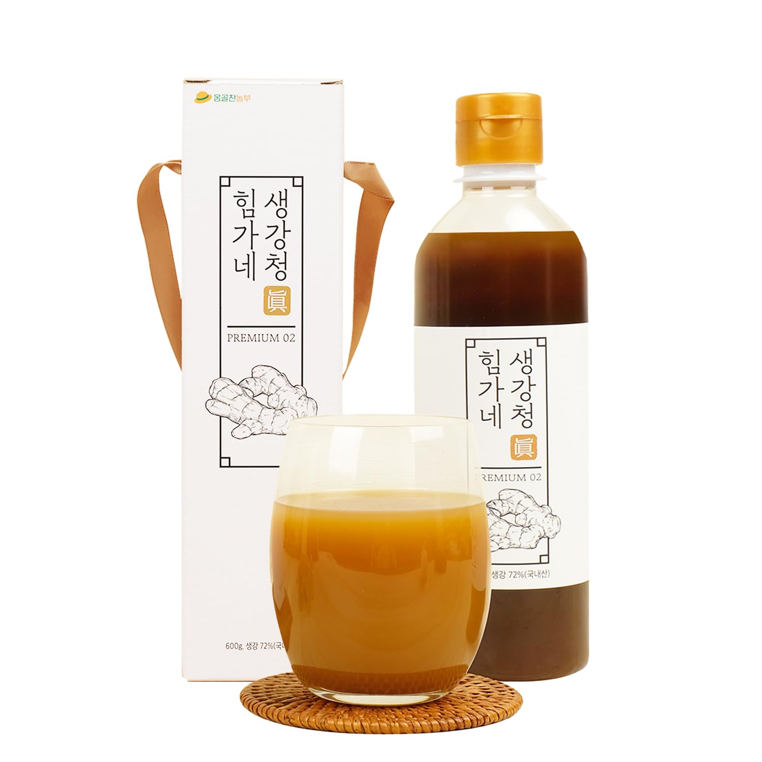 HimganaePure Ginger Concentrate Squash 1.32lb 600g Boost Energy Ginger Shots, Drinks, Tea, Juice, Smoothie No pulp