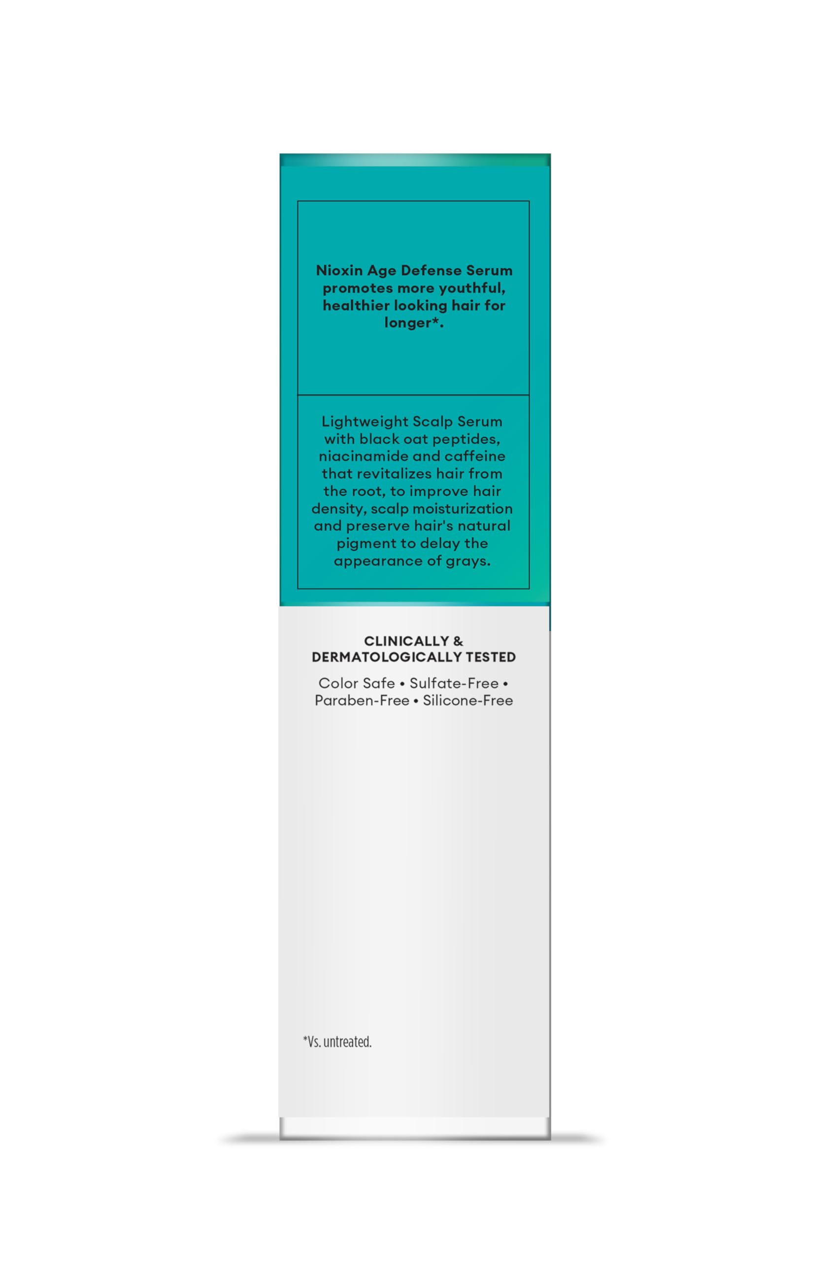 Nioxin Age Defense Anti-Aging Hair Serum | Leave-in Scalp Treatment with Peptides | 2.3 Fl Oz | 70mL