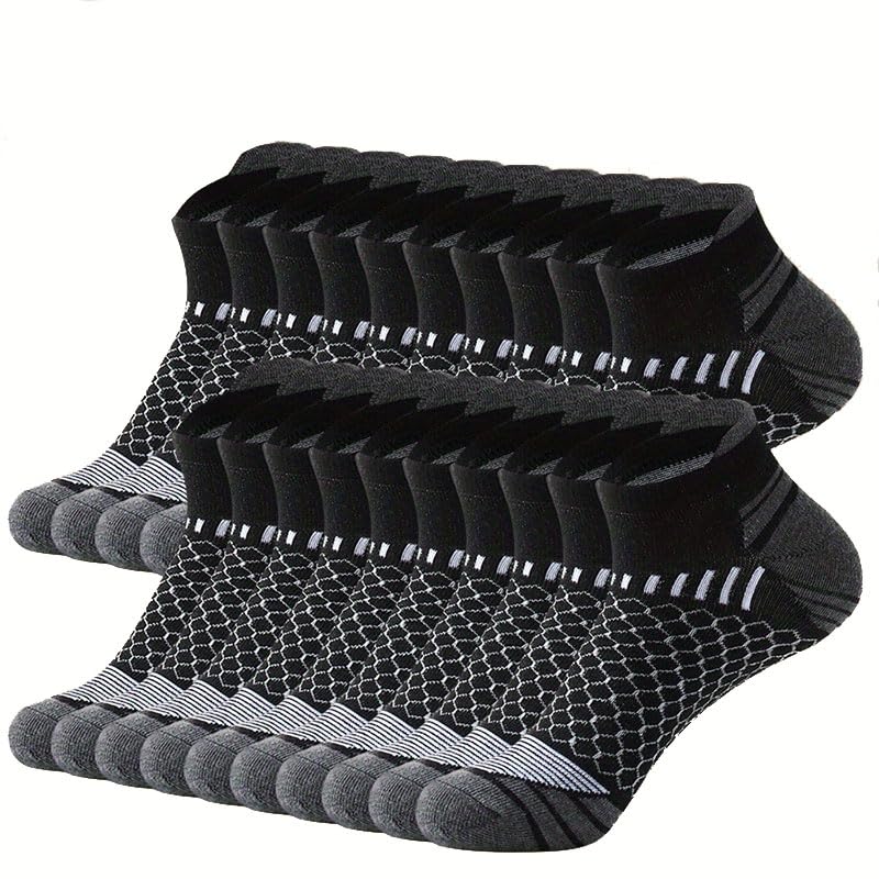 Short Socks for Men in Summer, Comfortable and Breathable, Suitable for Outdoor Sports (20 Pairs)4