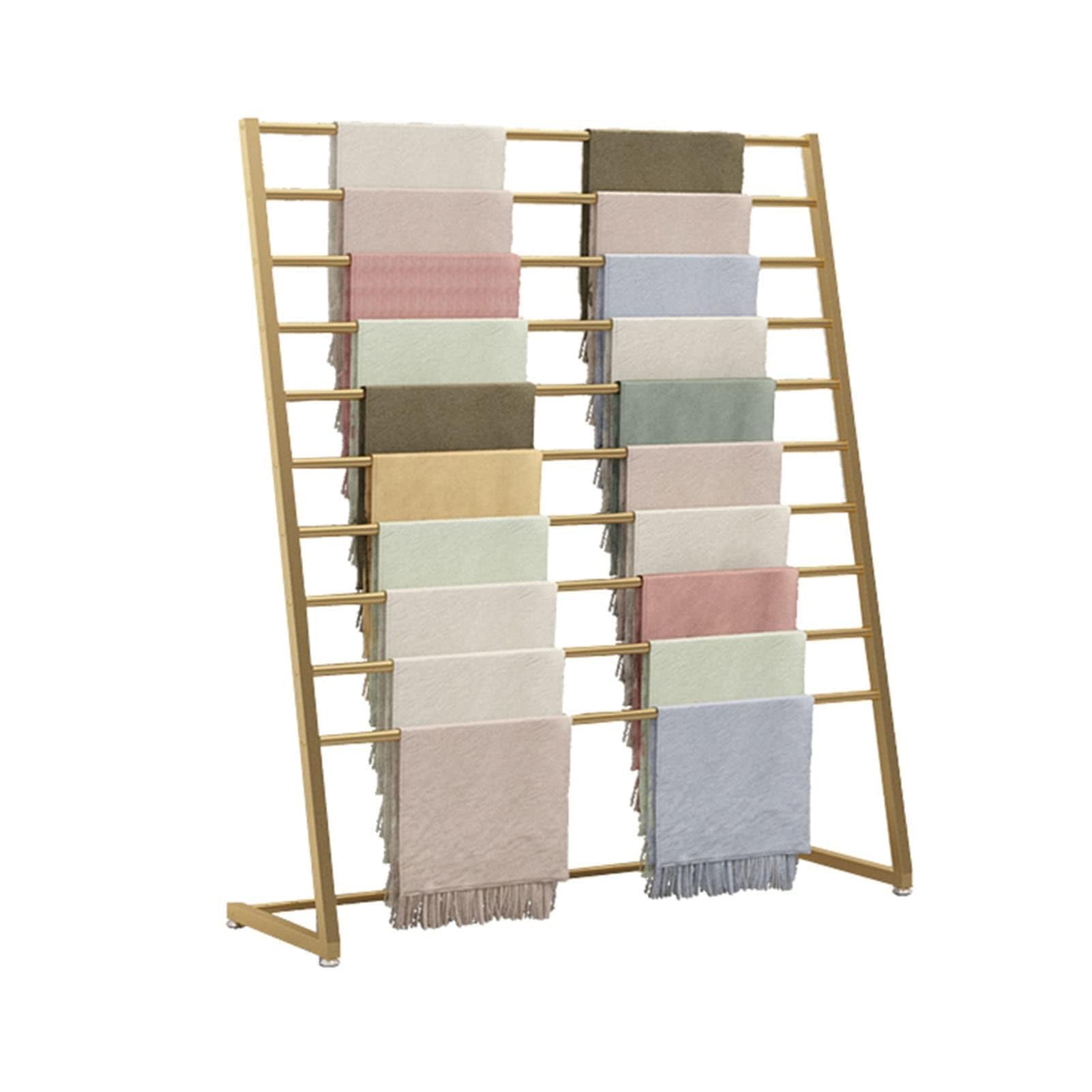 Porta Sciarpe - Porta Sciarpe Da Terra In Seta, Espositore Per Sciarpe Da Negozio Di Abbigliamento, Porta Coperte In Metallo Da Terra, Appendiabiti Commerciale Pantaloni Appendiabiti ( Size : 80X40X14