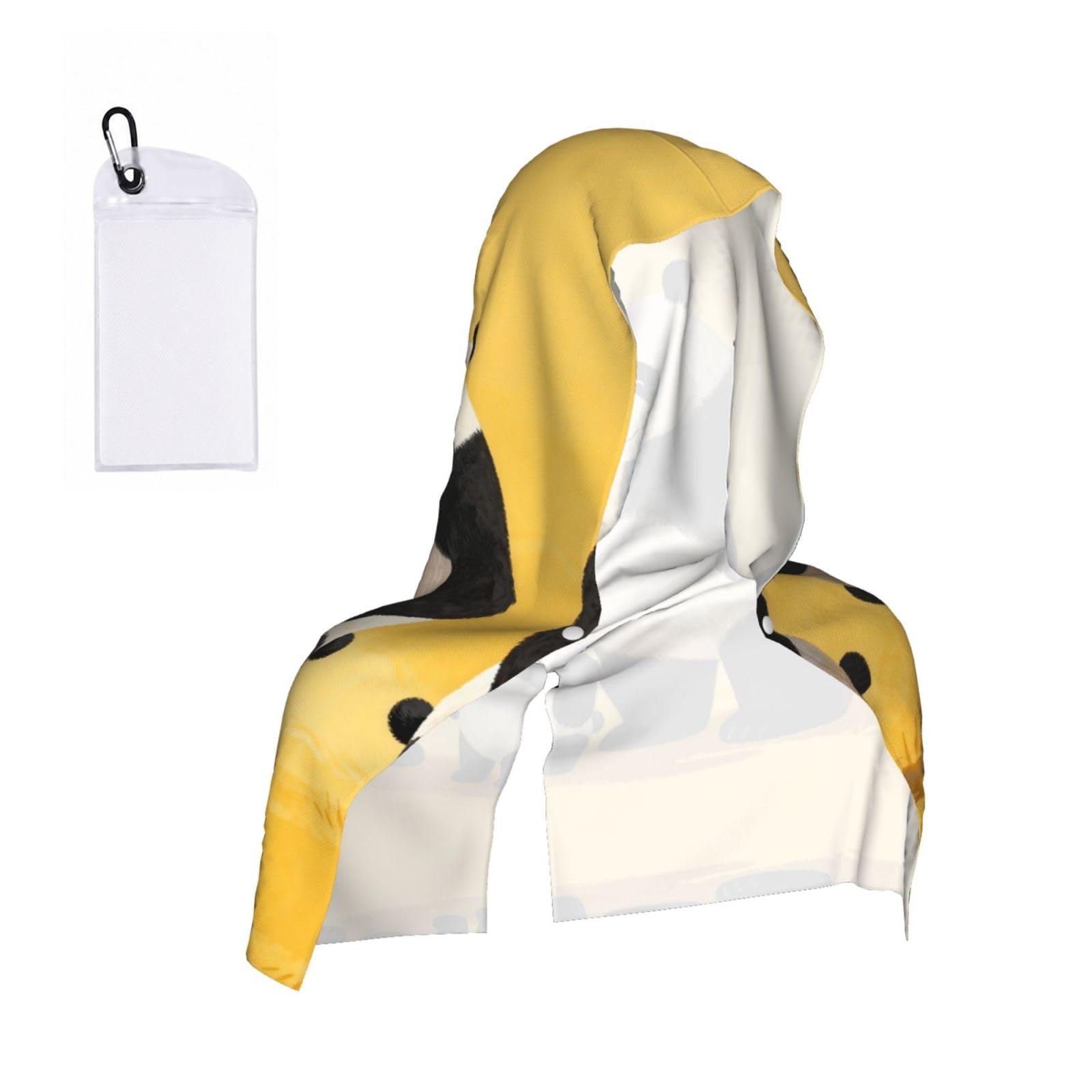 CNTDBU Panda Family Cooling Towel Hooded-Instant Chill Neck Cover for Sports, UV Cooling Rag for Running Gym