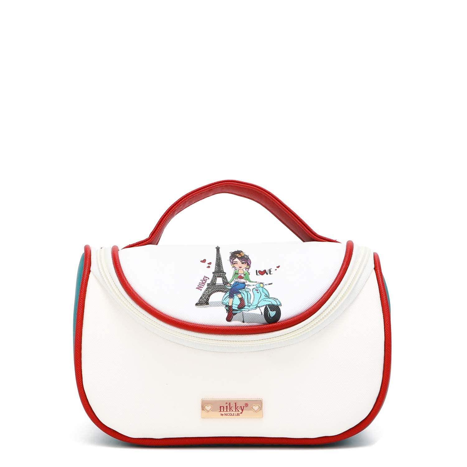 DESTINY BY NICOLE LEECosmetic and Brush Makeup Bag, Scooter Sophie, 8.5”L X 5”H X 4”W