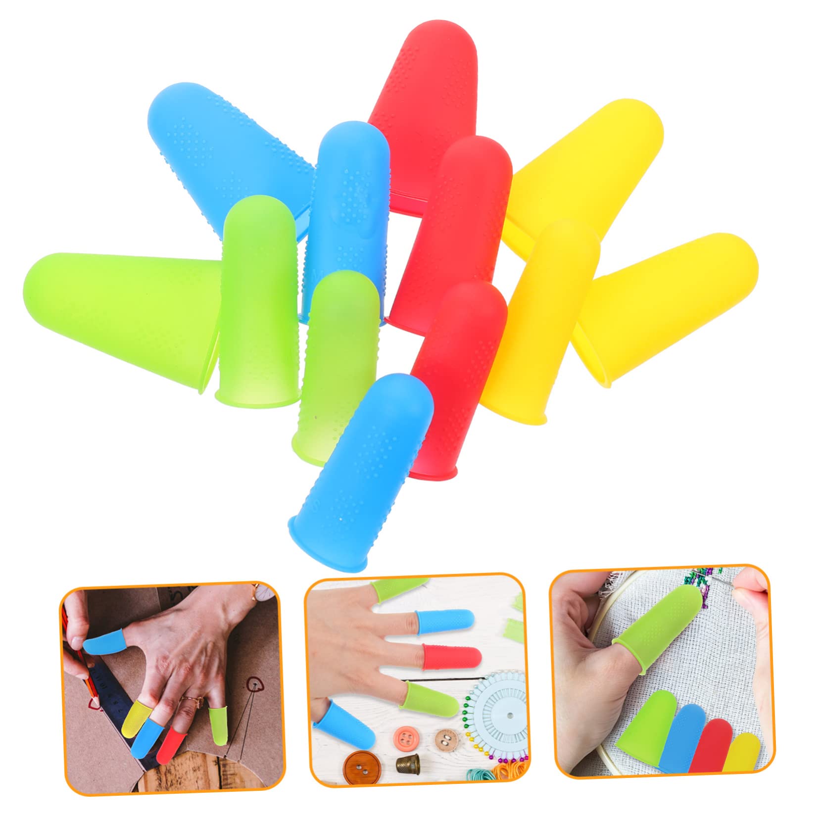 MAGICLULU 4 Set Di Protezioni Per Le Dita in Silicone Riutilizzabili Per La Casa E Il Lavoro 12 Pezzi*4
