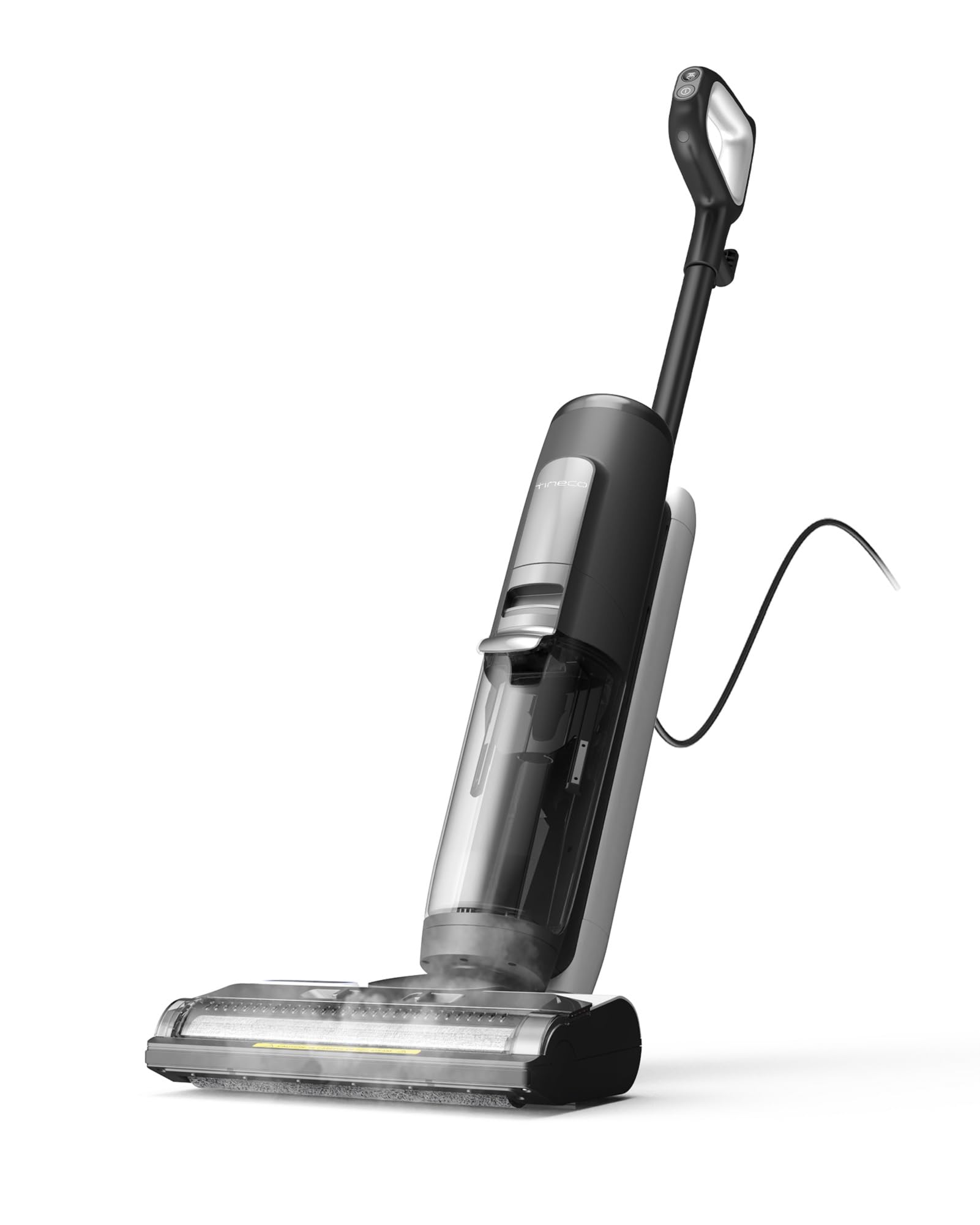 Tineco iFLOOR 5 Steam Nass Trockensauger, 120℃ Hochtemperatur-Dampf, Dampfreiniger mit Kabel, Selbstreinigung Nasssauger, Hartholz bodenreiniger für klebrige Verschmutzungen, Essensreste
