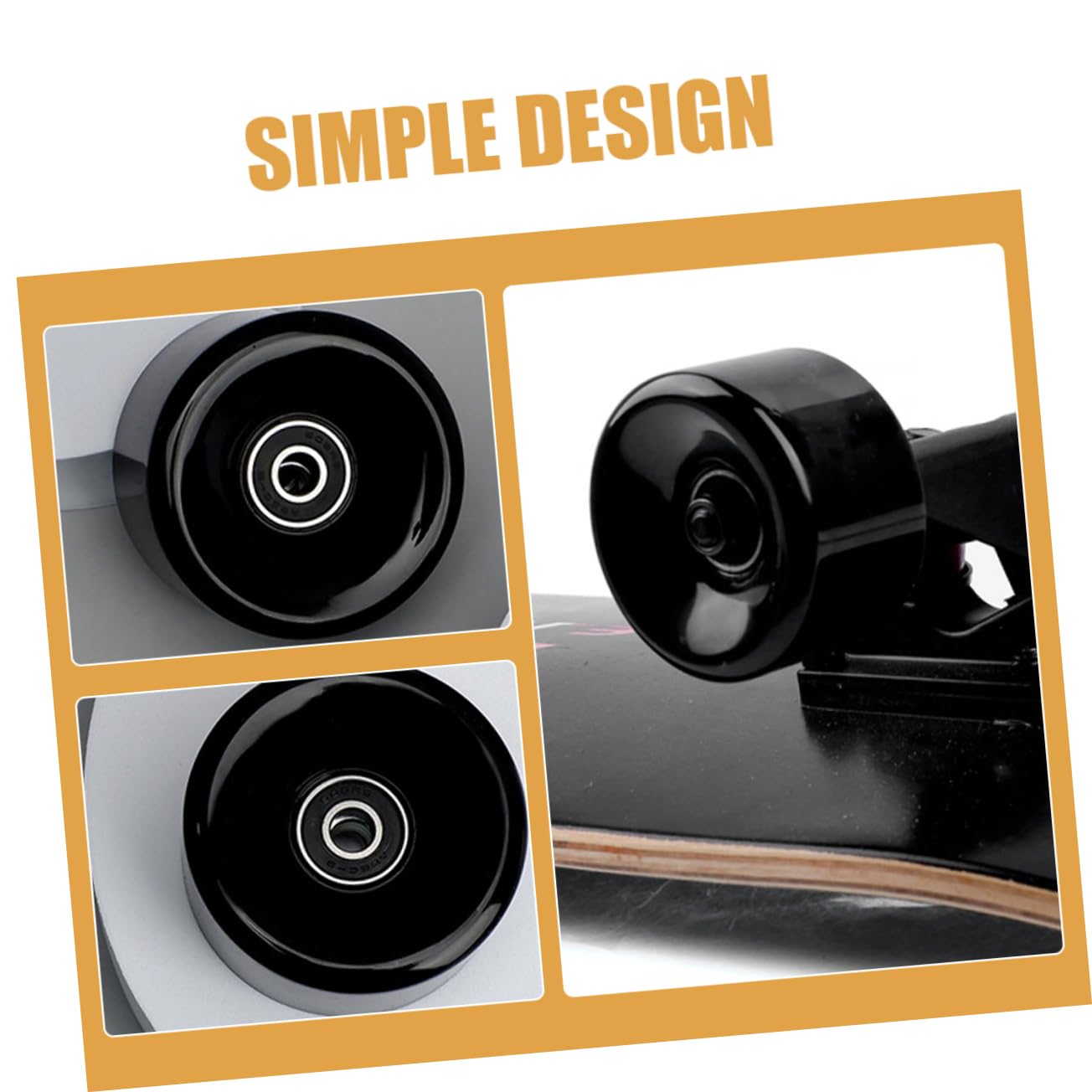 FOYTOKI Skate Wheel Roller Wheel Double Row Bright and Decorative High Elasticity Material