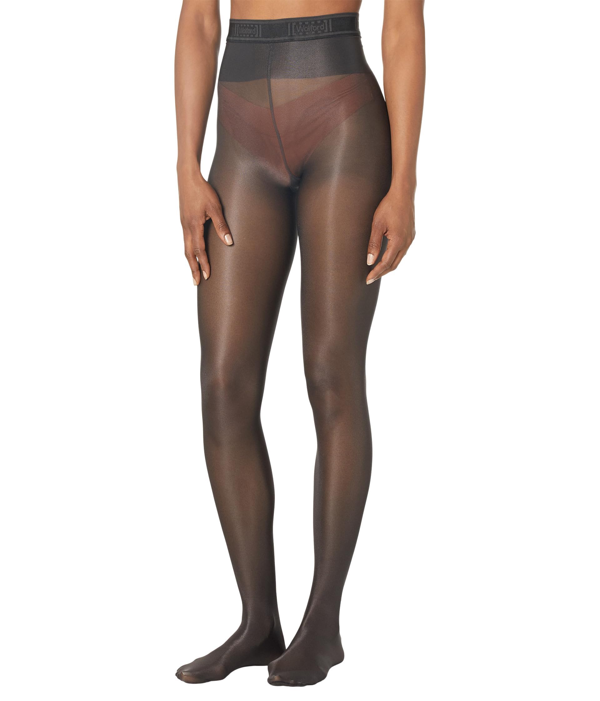 Wolford NEW Neon 40 Tights-Medium-Nearly Black