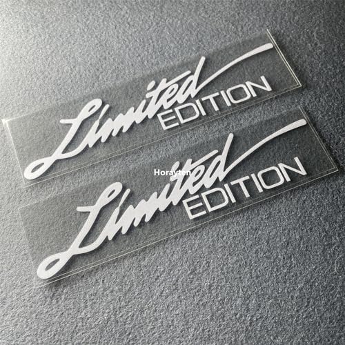 Image of 2X Car Styling Vinyl Graphic Decals for Limited Edition Truck Body Auto Rear Front Windshield Window Sticker 160x38mm (White)