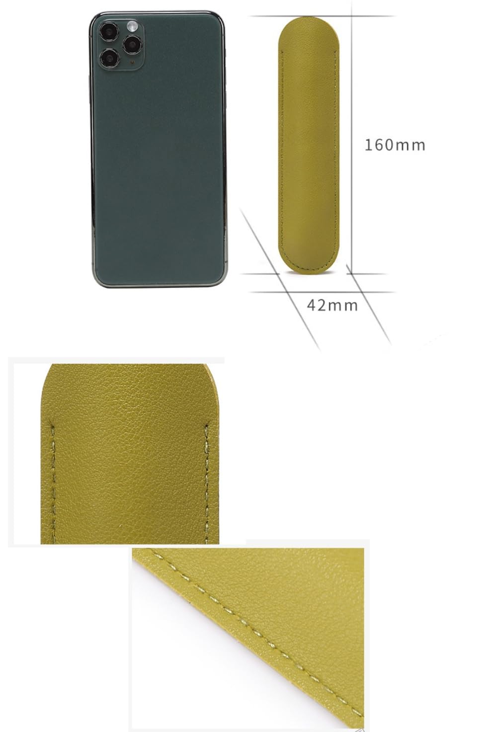 Blausky Pack of 4 Leather Pencils, Unisex Pens, Leather Pen Case, Small Pencil Case, Pencil Case, School Pencil Case - Image 2