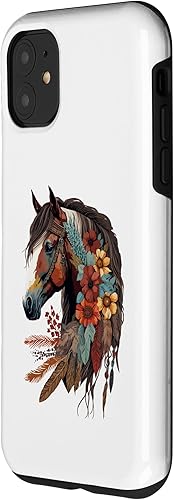 Miniatura 2 de Funda para iPhone 11 con diseño de caballo ecuestre para niña vaquera occidental