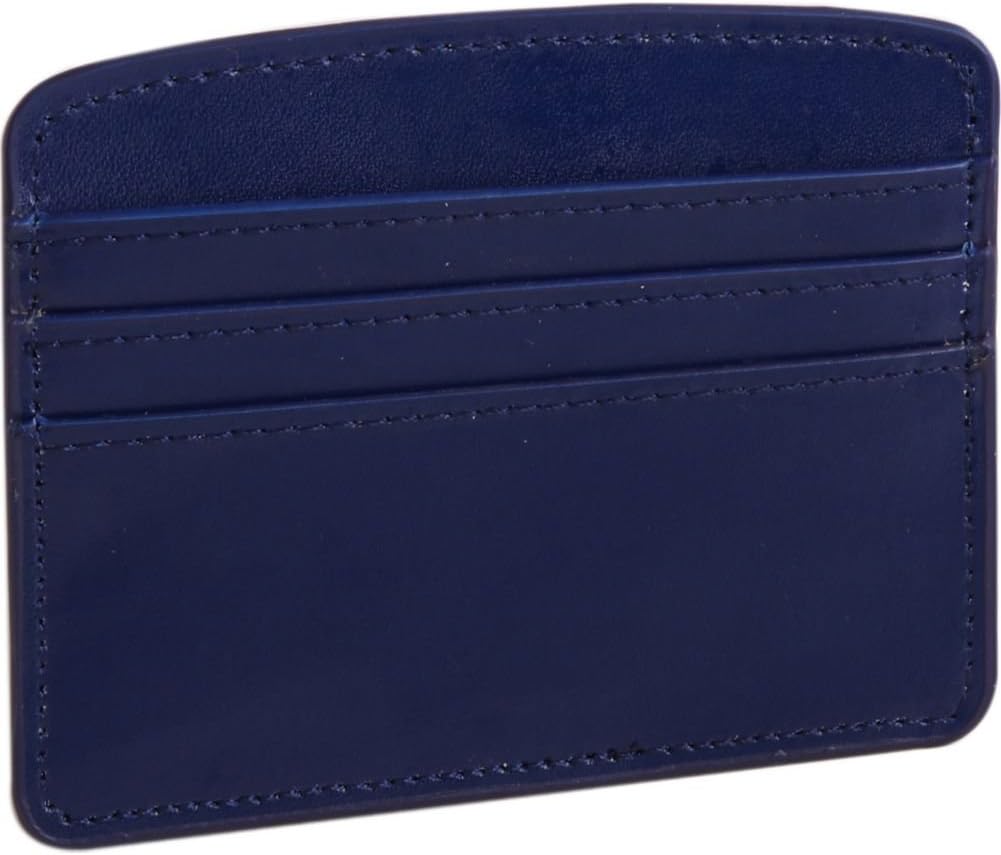 Recycled Leather Card Case, Navy Blue (PT02247)