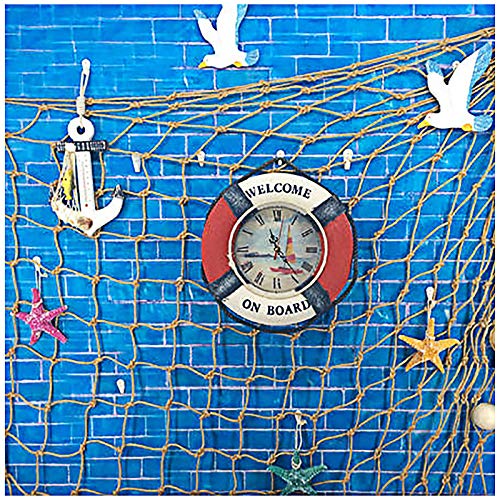 HWhome Red Decorativa De Jardín Cuerda De Cáñamo Red Tejida De Yute Bar Retro Restaurante Planta Techo Escalada Red Decorativa 6 Cm Rejilla 8 Mm Cuerda Balcón Escalera Ba(Size:4 * 6m (13 * 20ft)) Cover