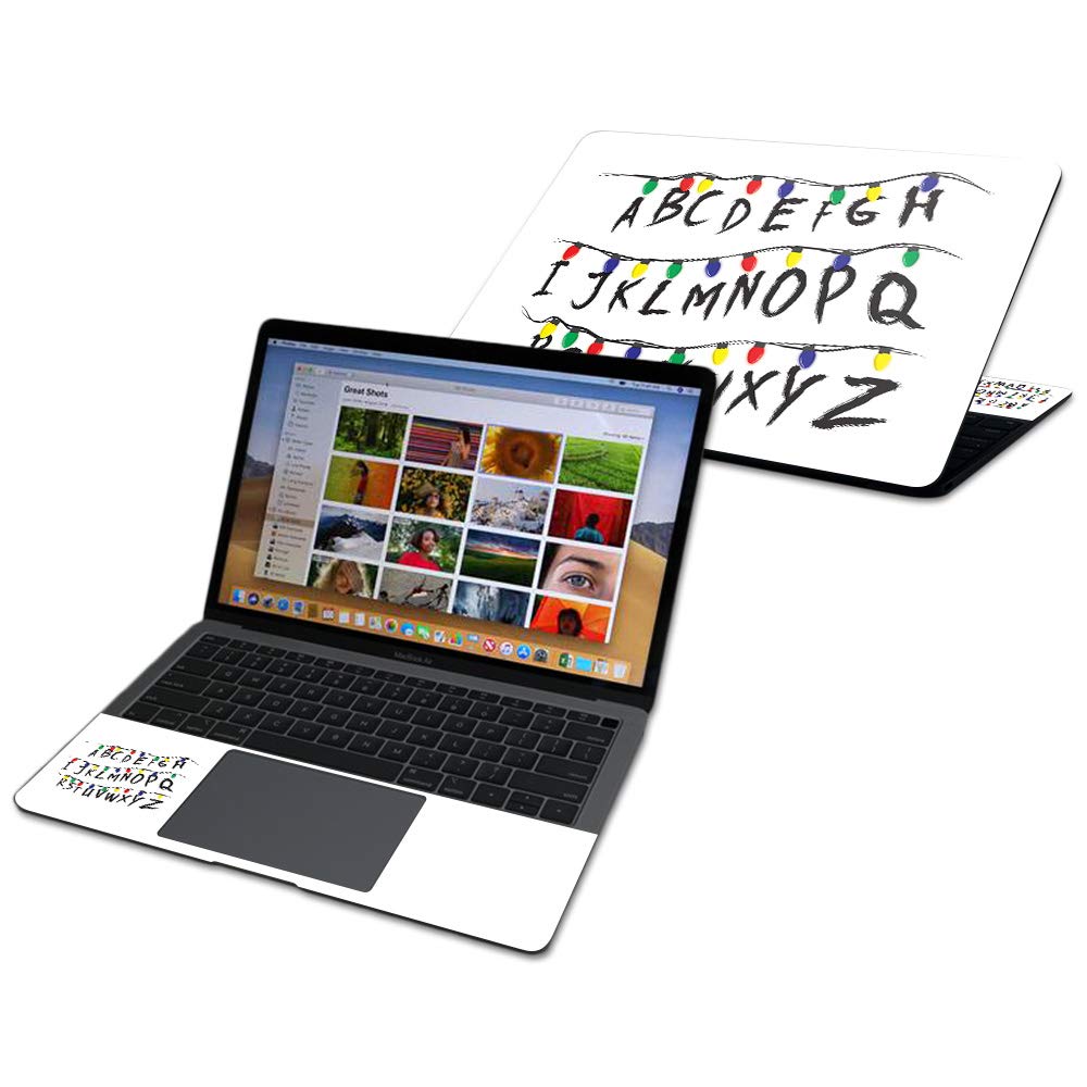 MightySkins Skin Compatible with Apple MacBook Air 13" (2020-2018) - Stranger Alphabet | Protective and Unique Vinyl Decal wrap Cover | Easy to Apply, Remove, and Change Styles | Made in The USA