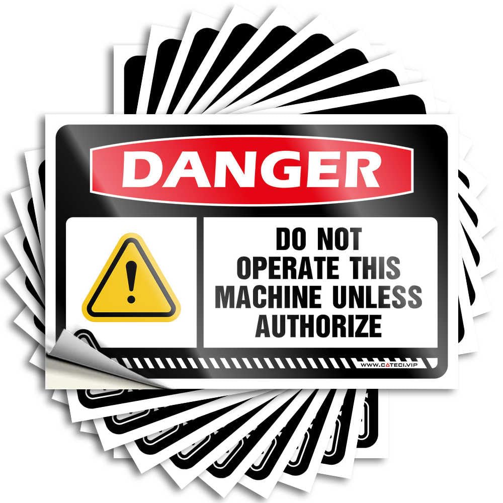 Room Decorations Aesthetic Accessories Sticker | Danger Do Not Operate This Machine Unless Authorize Scented for Classroom Decor(12X18CM)